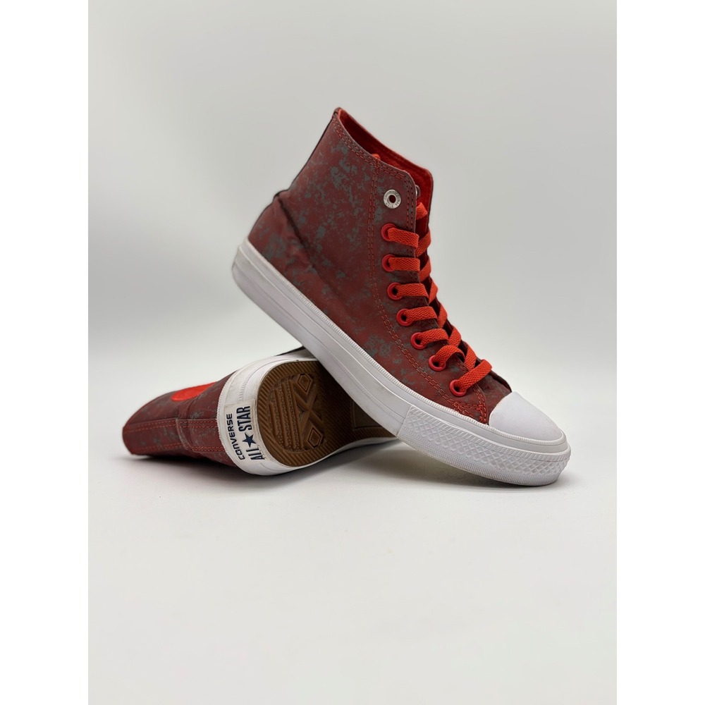Converse ChuckTaylor II HighTop Red Marble Acid Wash Sneakers 153543C Womens8.5